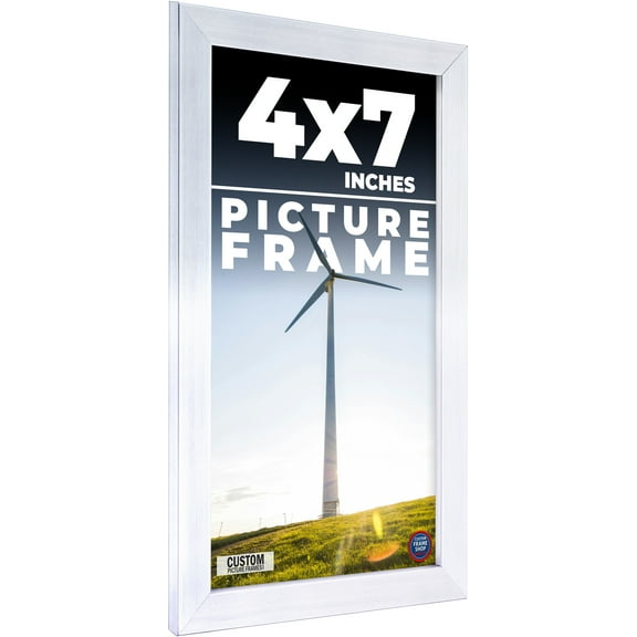 4x7 In Frame Silver Real Wood Picture Frame Width 0.75 inches | Interior Frame Depth 0.5 inches |