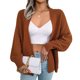 thumbnail image 3 of Women Cardigan, Comfortable Batwing Long Sleeve Teen Girl Sweater For Home, 3 of 8
