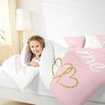 thumbnail image 5 of Feelyou Romantic Valentines Day Bedding Comforter Set, Cartoon Love Heart Twin Comforter Sets, Kawaii Princess White Pink Reversible Bedding Set, Ultra Soft Bedroom Decor, 2pcs, 5 of 9