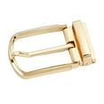thumbnail image 2 of Milageto Reversible Belt Buckle Alloy Rectangle Pin Buckle for Fathers Day Dress Belt gold, 2 of 8