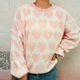 thumbnail image 4 of Erwazi Valentine's Day Sweaters for Women Cute Heart Crew Neck Pullover Valentine Blouse Warm Outfits Tops, 4 of 9
