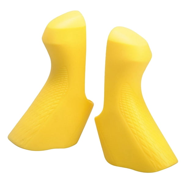 Funda protectora para manija de freno de bicicleta, cómoda y antideslizante. Amarillo