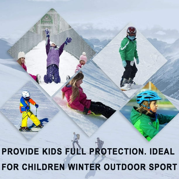 Motif de cache-cou en polaire pour enfants, bandana cagoule d'hiver pour  enfants par temps froid, ski, sports de plein air, respirant 