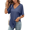 Navy Blue, variant on Cuteduck Women's Short Sleeve V-Neck T-Shirt – Loose Fit Solid Color Soft Summer Top – Casual Everyday Essential S-2X