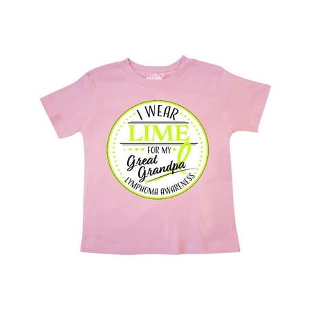 

Inktastic I Wear Lime for my Great Grandpa- Lymphoma Awareness Gift Toddler Boy or Toddler Girl T-Shirt