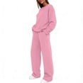 thumbnail image 6 of Fall Sweatsuits Women 2 Pcs Lounge Sets Matching Oversized Sweatshirt Sweatpants Tracksuit Set (Pink XL), 6 of 6