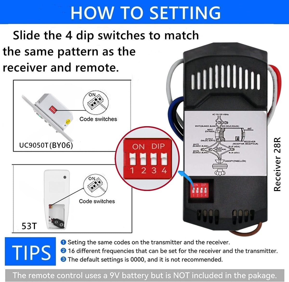 Hampton Bay Ceiling Fan Remote Dip Switch Settings Shelly Lighting