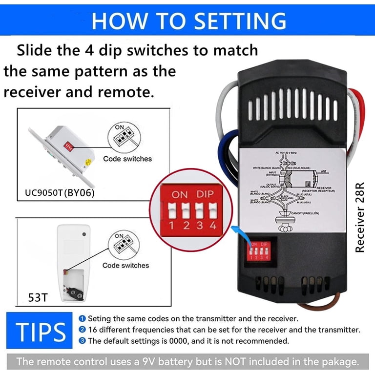 Hampton Bay Ceiling Fan Dip Switch Location at Mary Wilber blog
