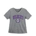 thumbnail image 7 of Women's Gameday Couture Gray Northwestern Wildcats Iconic Edge Rhinestone V-Neck T-Shirt, 7 of 7