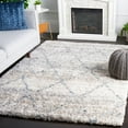 thumbnail image 2 of SAFAVIEH Fontana Shag Darina Diamond Plush Area Rug, Turquoise/Ivory, 8' x 10', 2 of 8