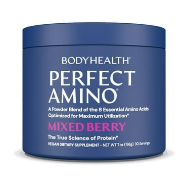 BodyHealth PerfectAmino Powder Mixed Berry Amino Acid Supplement, 30 Servings