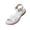 White, variant on Studded Wedge Sandals, Platform Wedge Sandals for Women Open Toe Ankle Strap Orthopedic Sandals With Arch Support Comfortable Slip On Low Heels Casual Walking Shoes, Black 6.5