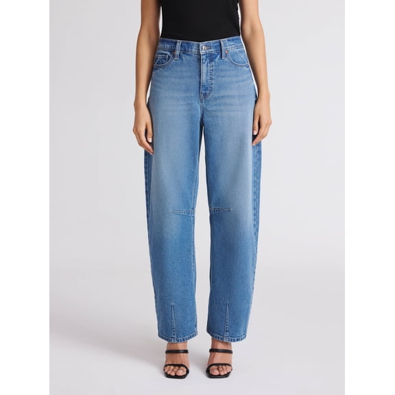 Sofia by Sofia Vergara Women's and Women's Plus Barrel Super High Rise Jeans, 27" Inseam, Sizes 0-28
