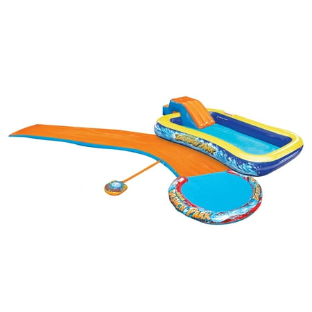 UPC: 0191124055035 | Banzai Aqua Drench 3-In-1 Splash Park w/ Pool Sprinkler & Waterslide