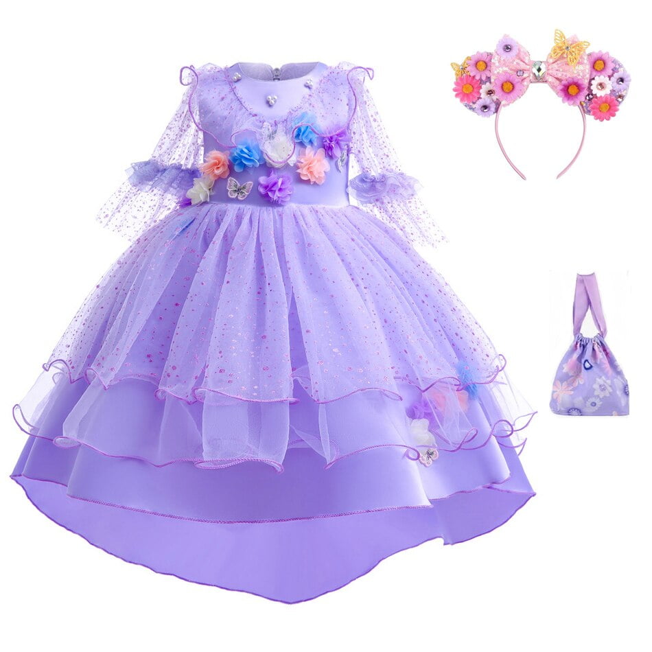 Disney Encanto Isabella filles Costume princesse robe ensemble