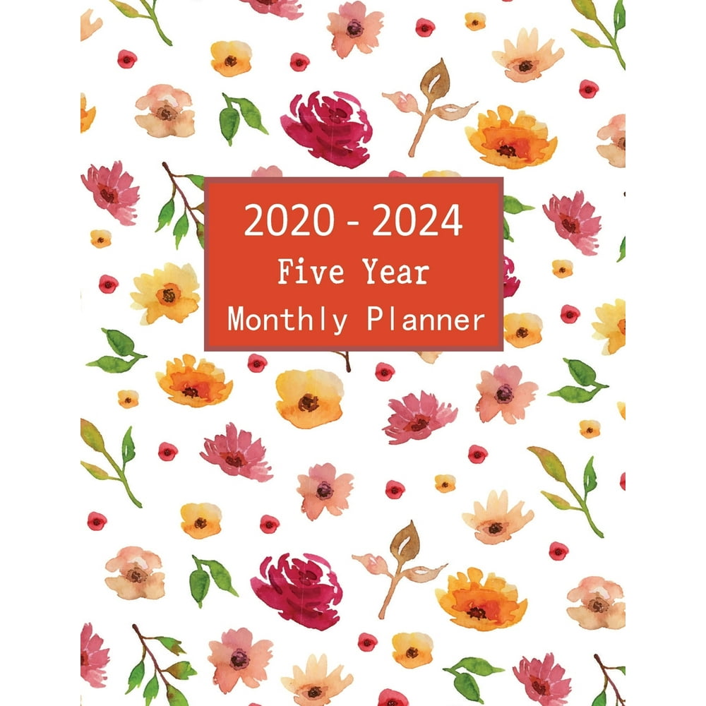 2020 - 2024 Five Year Monthly Planner: 2020-2024 Engagement Calendar