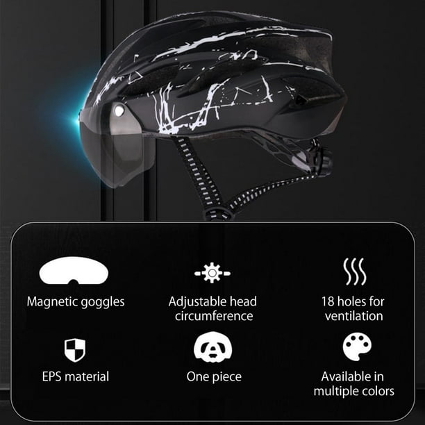 Casque casque de Cyclisme pour Hommes Adultes Femmes Casque de Protection  avec Visière Magnétique 