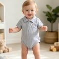 thumbnail image 2 of Odeerbi Niños Niñas Tenis Bodysuit Lindo Bordado Manga Corta Cuello Algodón Golf Bodysuits, 2 of 7