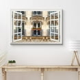 thumbnail image 3 of wall26 Canvas Print Wall Art Window View of Italian Style Architecture Nature Cities Photography Realism Rustic Scenic Colorful Relax/Calm Ultra for Living Room, Bedroom, Office - 32"x48", 3 of 5