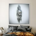 thumbnail image 2 of Silver Poster, Abstract Canvas, Modern Canvas Art, 3d Effect Portrait, 3d Art Canvas, 3d Effect Metallic Poster, Trendy Art Canvas, Canvas Wall Decor - Gallery Wrapped, 2 of 5