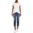 thumbnail image 2 of Time And Tru Women's Twist Front Top with Short Sleeves, 2 of 5