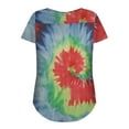 thumbnail image 6 of 2025 Clearance! asdoklhq Womens Plus Size Tops Clearance,Women Tie-Dye Print Button T-Shirt Blouses, 6 of 6