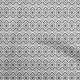 thumbnail image 1 of oneOone Tissu Polyester Lycra Noir Ikat Matériel de Robe Tissu Imprimé Tissu au Mètre 56 Pouces de Large, 1 of 5