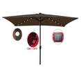 thumbnail image 2 of GZXS 10 X 6.5T Rectangular Patio Umbrella Solar Led Lighted Outdoor Market Table Waterproof Umbrellas Sunshade With Crank And Push Button Tilt For Garden Deck Backyard Pool, 2 of 5