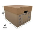 thumbnail image 3 of UBMOVE File Moving Boxes, 200# Strength, Single Wall, Standard, Standard Packing & Shipping Boxes, 1 Pack, 15 x 12 x 10 in, 4 Count, 3 of 11