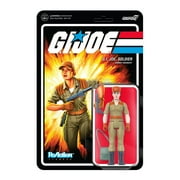 Super7 G.I. Joe Female Combat Engineer Bun Hair Pink ReAction Figure 3.75"
