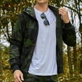 thumbnail image 2 of WREESH Fashion Jacket Men'S Winter Camouflage Design with Zippered Pockets Long Sleeved Hooded Casual Jacket Olive Green, 2 of 7