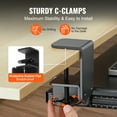 thumbnail image 3 of VEVOR Clamp on Keyboard Tray Under Desk, Desk Keyboard Tray Slide out with Sturdy No-drill C Clamp Mount, Large 26.8 x 11 inch Slide-out Computer Drawer for Typing in Home, Office Work, 3 of 9