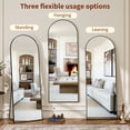 thumbnail image 5 of Anyrose 59.1"x16" Arched Full Length Mirror Metal Frame Floor Mirror with Stand, Black, 5 of 7