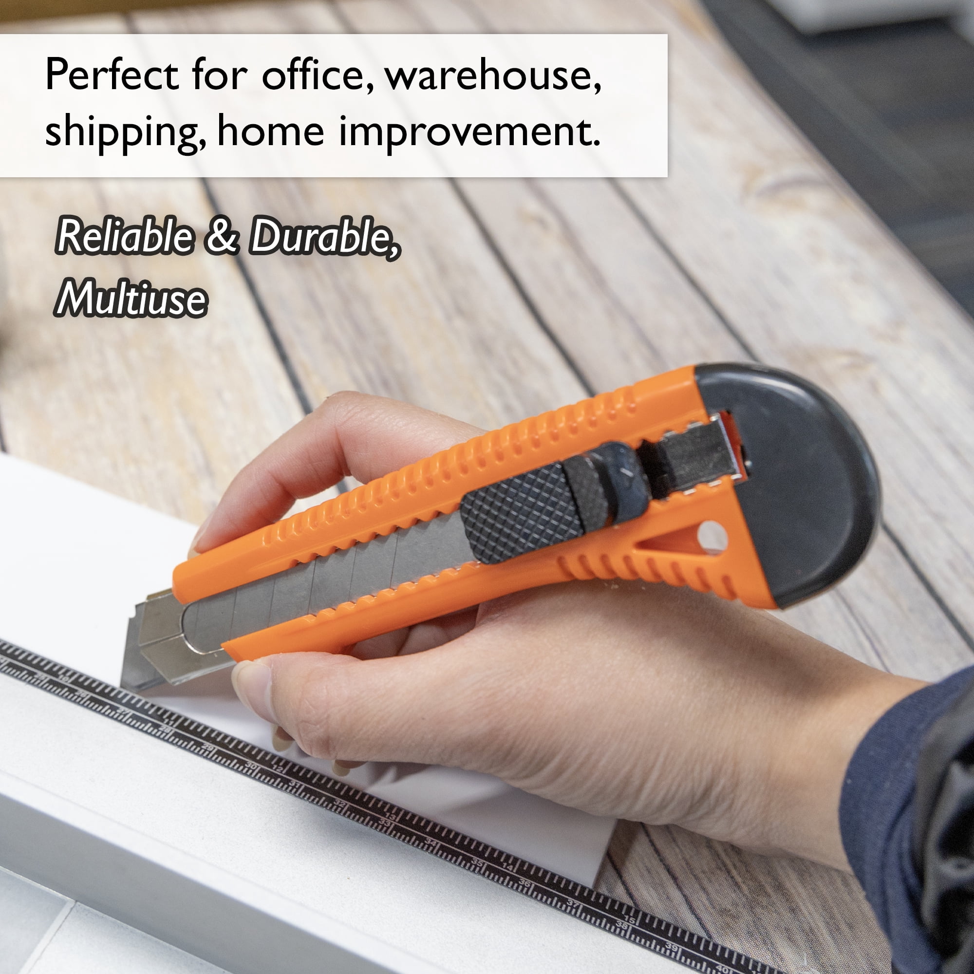 BAZIC 18mm Replacement Blade, Wide Knife Cutter Blade, Tube Storage, 192-Count
