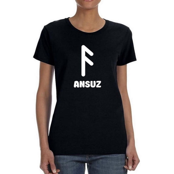 Ansuz Rune Shaped T-Shirt Women -Image by Shutterstock, Female x-Large