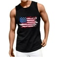 thumbnail image 2 of Awdenio Oversized Tshirts for Men American Flag Tank Top T-Shirts Sleeveless Mens Gym Workout Graphic USA Flag Top, 2 of 9