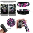 thumbnail image 6 of Yuyamidu Camo Hunting Car Seat Covers Set of 15 Pink Wood Steering Wheel Cover Seat Belt Covers Trash Bin Auto Air Vent Organizer Rear View Mirror Cover Coasters Keychain, 6 of 7
