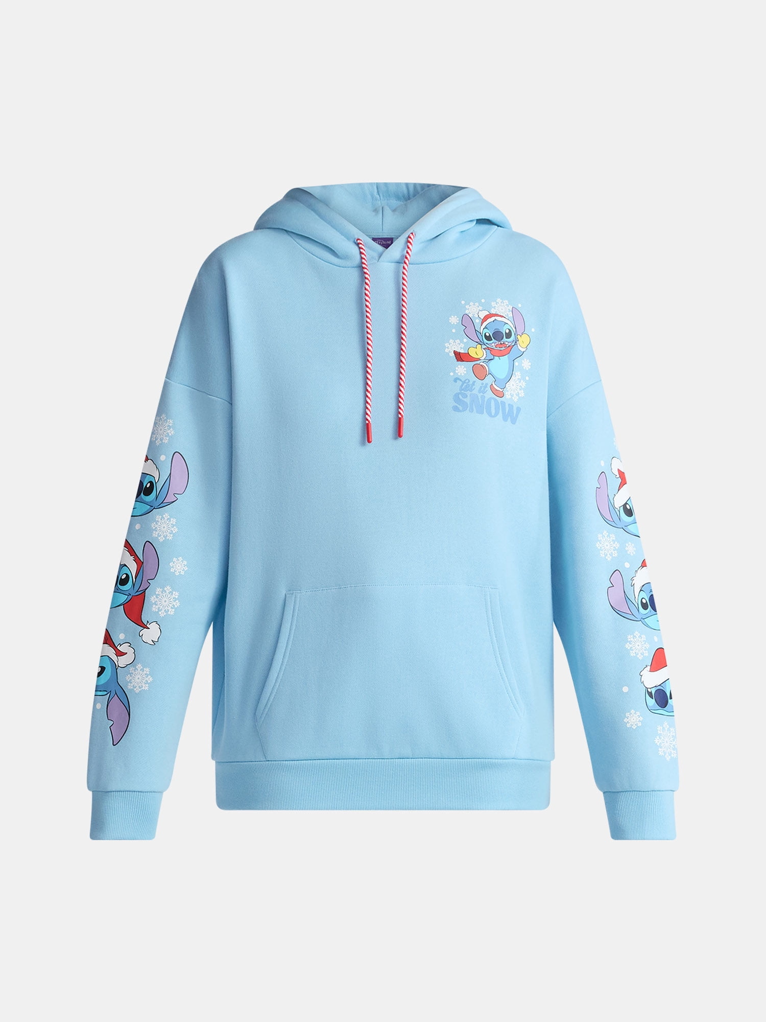 Disney Stitch Women's Holiday Graphic Hoodie with Long Sleeves, Sizes XXS–2XL