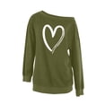 thumbnail image 3 of yillto Women's off Shoulder Tops Long Sleeve Casual Shirts Loose Lightweight Sweatshirt Fashion Ruched Tunics, 3 of 6