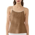 thumbnail image 2 of Endives Womens Tank Top Sleeveless Shirt Thin Strap Crew Neck Camisole Slimming Flared Top Daily Wear Outerwear, 2 of 6