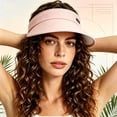 thumbnail image 4 of Zynoxe Sun Visor Hats for Women Outdoor Breathable Sun Protection Wide Brim Adjustable Strap Sprots Sun Hat for Baseball Hiking Golf, 4 of 5