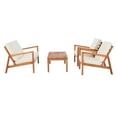 thumbnail image 3 of Safavieh Larence 4-Piece Eucalyptus Wood Outdoor Living Set in Natural/Beige, 3 of 7