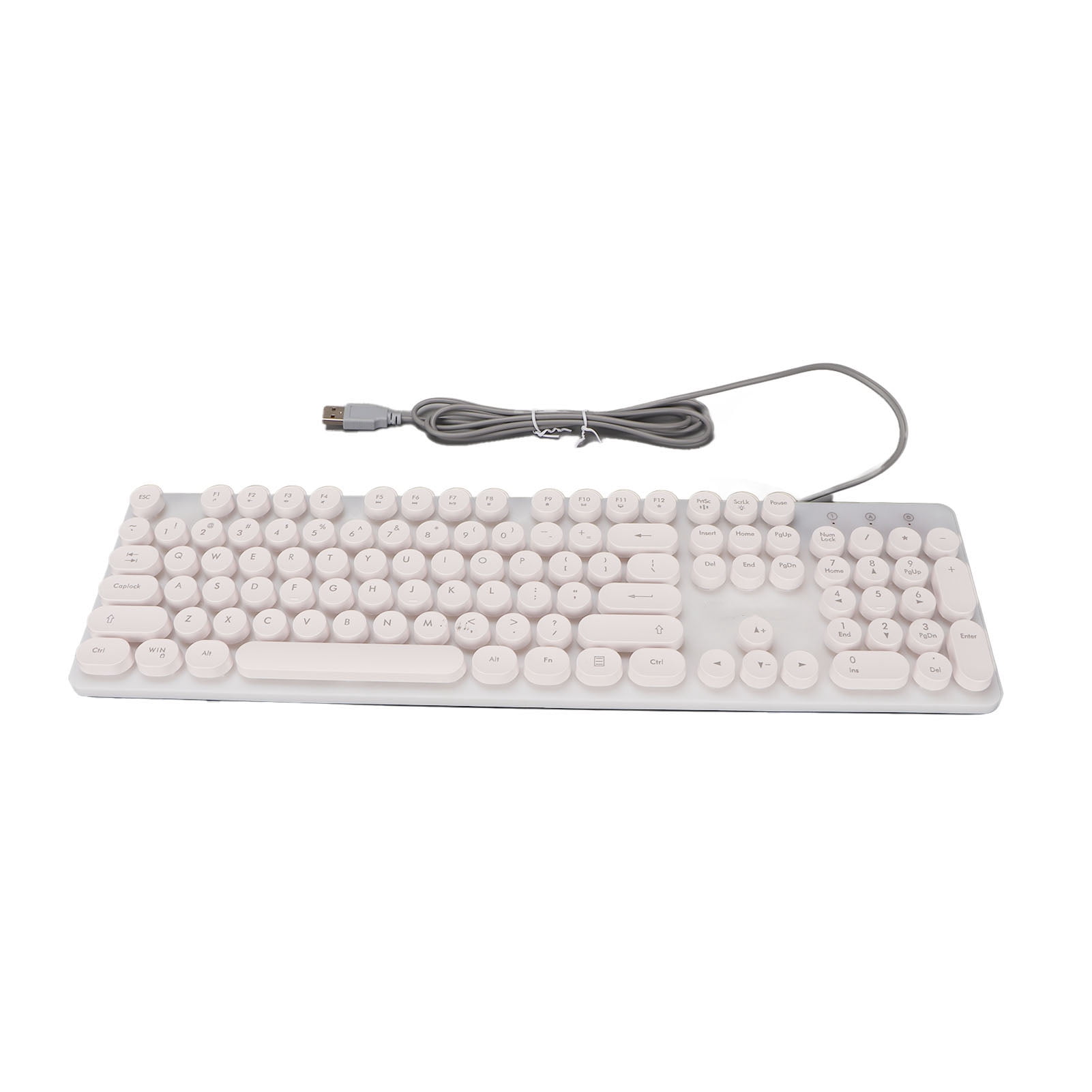 Teclado Mecánico Para Juegos, 104 Teclas, Teclado Mecánico Rosa Con Tapa Punk, Brillo Retroiluminado Colorido Ajustable, Panel De Metal Duradero, Teclado Para Juegos Con Cable Con(902-7 Pink Punk