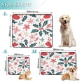 thumbnail image 2 of Washable Pet Pee Pads with Super Absorbent Reusable Training Pads for Dogs & Cats Holly Leaves and Snowflakes, 2 of 6