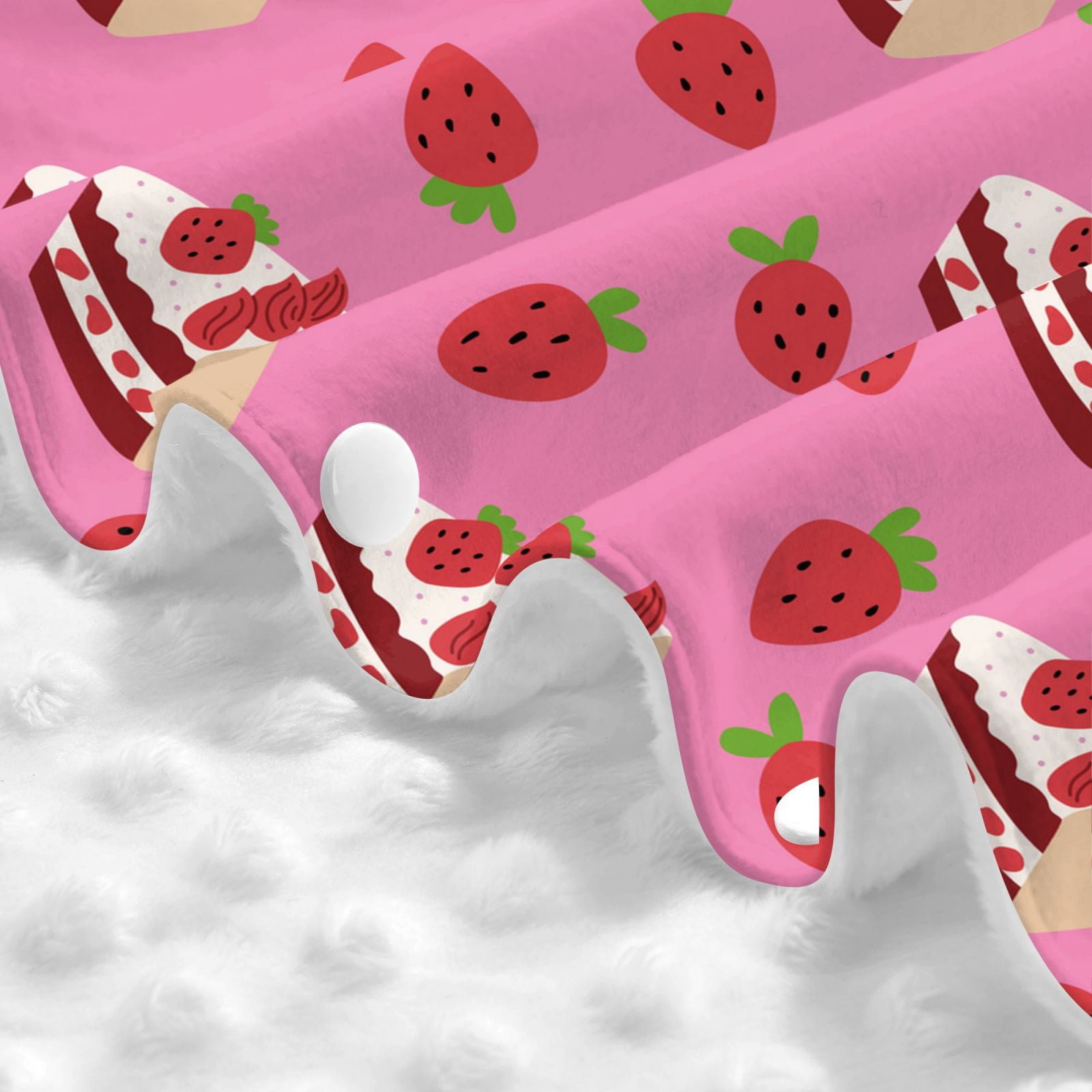 Car Seat Cover Baby - Cute Cake Strawberry Breathable Infant Car Seat Cover for Baby Carseat, Lightweight Comfort Baby Essentials Must Haves Newborn Stuff for Girl Boy