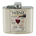 thumbnail image 1 of Wine From Around the World Stainless Steel 5oz Hip Drink Kidney Flask, 1 of 4