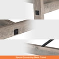 thumbnail image 5 of 68" Wide Farmhouse Dining Table for 4-6 Person, Wood Kitchen Table for Dining Room, Grayish Brown, 5 of 5