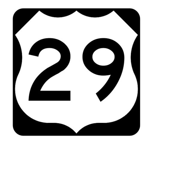 US Route 29 Metal Sign Highway Sign Road Sign Size: 12 inch x 12 inch