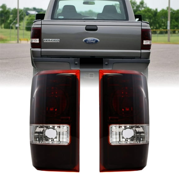 2001-2011 Ford Ranger Pickup New Dark Smoked Red Tail Lights Set - Unique Style Racing