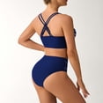 thumbnail image 3 of Traje de baño de dos piezas para mujer, trajes de baño para mujer, traje de baño de dos piezas estampado de cintura alta y a la moda para mujer., 3 of 5